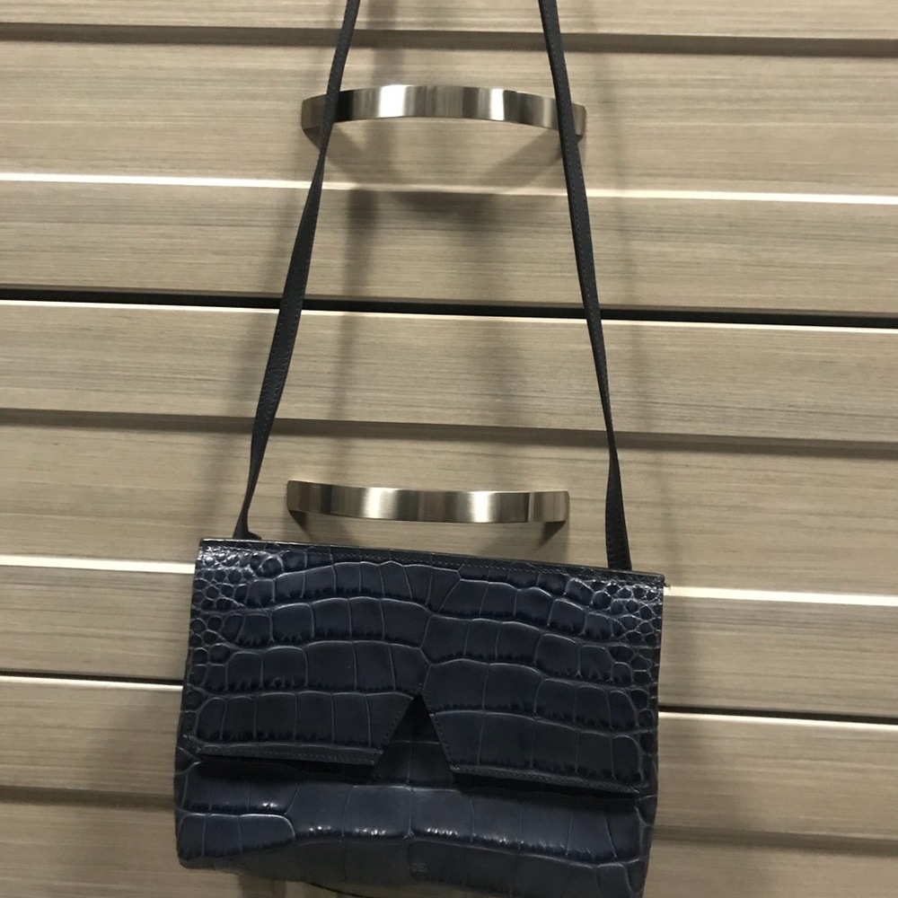 Beautiful, stylish navy Vince cross body bag
